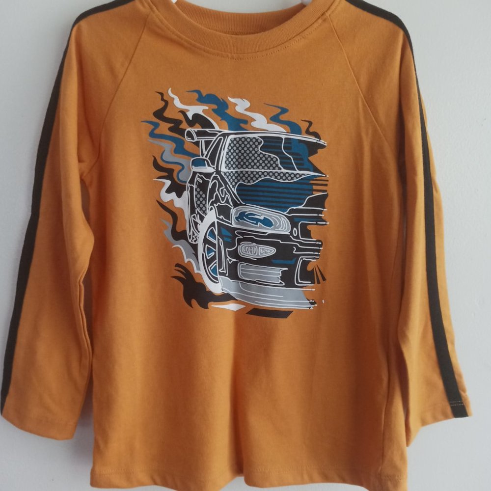 Garanimal Mustard Hot Wheel T-Shirt for Boys 5T